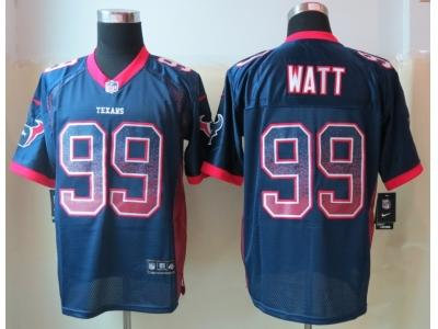 NEW Houston Texans #99 Watt Blue Jerseys(Drift Fashion Elite) NEW Houston Texans #99 Watt Blue Jerseys(Drift Fashion Elite)