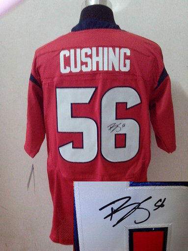 NEW NFL Houston Texans 56 Brian Cushing Red Signed Jerseys-Elite NEW NFL Houston Texans 56 Brian Cushing Red Signed Jerseys-Elite