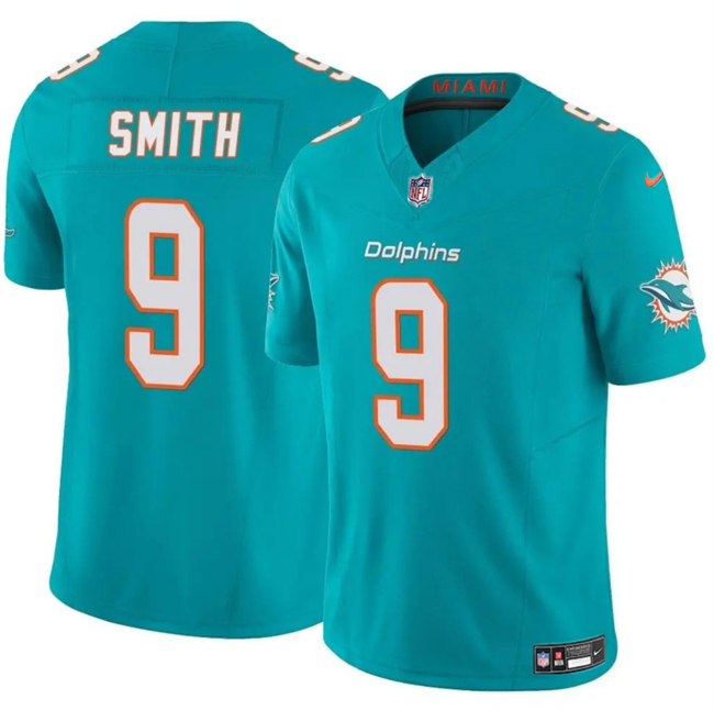 Men's Miami Dolphins #9 Jonnu Smith Aqua 2024 F.U.S.E Vapor Limited Stitched Football Jersey Men's Miami Dolphins #9 Jonnu Smith Aqua 2024 F.U.S.E Vapor Limited Stitched Football Jersey