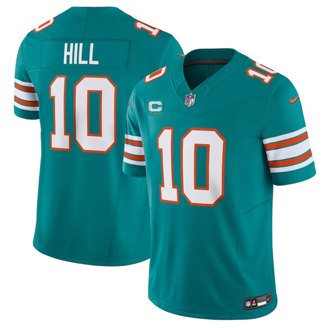 Men's Miami Dolphins #10 Tyreek Hill Aqua F.U.S.E Alternate With 3-Star C Patch Vapor Limited Stitched Football Jersey Men's Miami Dolphins #10 Tyreek Hill Aqua F.U.S.E Alternate With 3-Star C Patch Vapor Limited Stitched Football Jersey