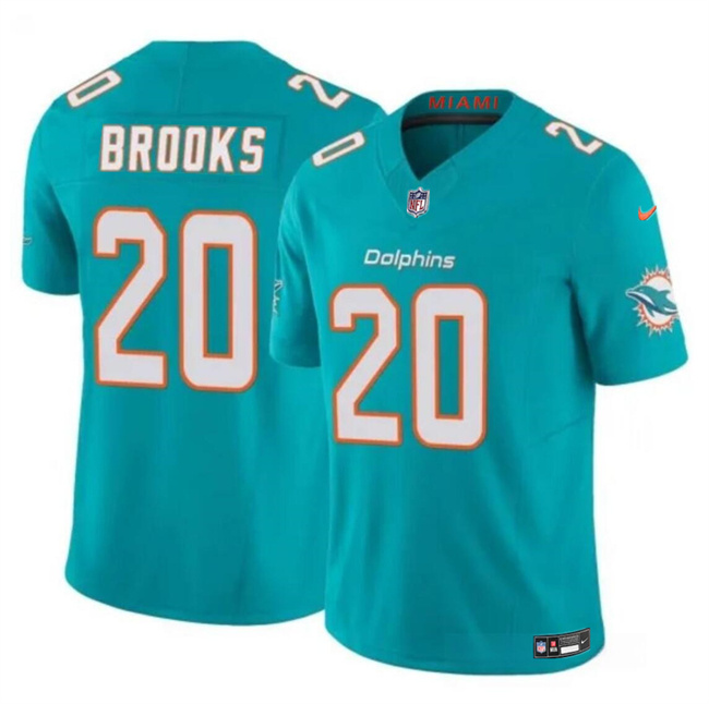 Men's Miami Dolphins #20 Jordyn Brooks Aqua 2024 F.U.S.E Vapor Limited Stitched Football Jersey Men's Miami Dolphins #20 Jordyn Brooks Aqua 2024 F.U.S.E Vapor Limited Stitched Football Jersey