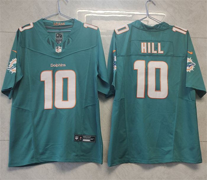 Men's Miami Dolphins #10 Tyreek Hill Aqua 2023 F.U.S.E Vapor Limited Stitched Football Jersey Men's Miami Dolphins #10 Tyreek Hill Aqua 2023 F.U.S.E Vapor Limited Stitched Football Jersey