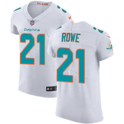 Nike Dolphins #21 Eric Rowe White Men's Stitched NFL New Elite Jersey Nike Dolphins #21 Eric Rowe White Men's Stitched NFL New Elite Jersey
