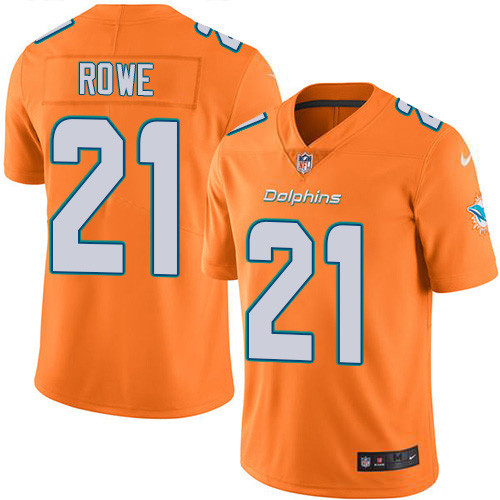Nike Dolphins #21 Eric Rowe Orange Men's Stitched NFL Limited Rush Jersey Nike Dolphins #21 Eric Rowe Orange Men's Stitched NFL Limited Rush Jersey