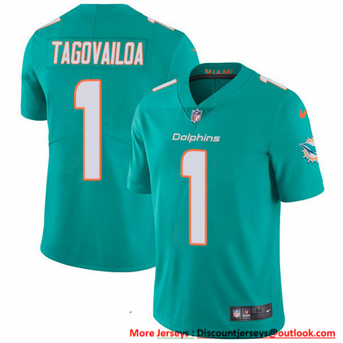 Nike Dolphins #1 Tua Tagovailoa Aqua Green Team Color Men's Stitched NFL Vapor Untouchable Limited Jersey