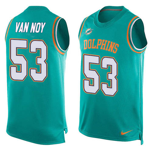 Nike Dolphins #53 Kyle Van Noy Aqua Green Team Color Men's Stitched NFL Limited Tank Top Jersey Nike Dolphins #53 Kyle Van Noy Aqua Green Team Color Men's Stitched NFL Limited Tank Top Jersey
