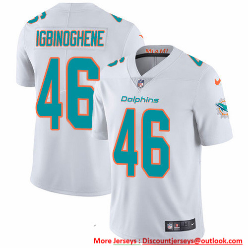 Nike Dolphins #46 Noah Igbinoghene White Men's Stitched NFL Vapor Untouchable Limited Jersey