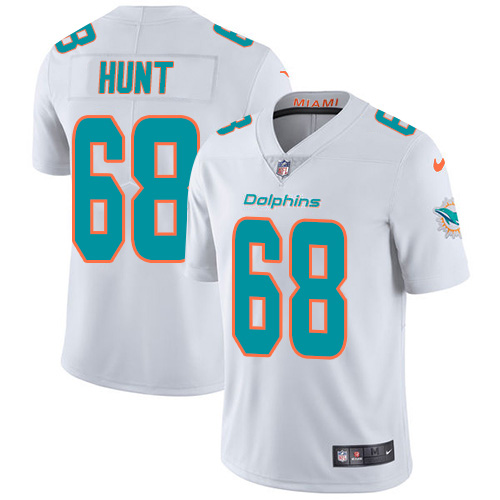 Nike Dolphins #68 Robert Hunt White Men's Stitched NFL Vapor Untouchable Limited Jersey Nike Dolphins #68 Robert Hunt White Men's Stitched NFL Vapor Untouchable Limited Jersey