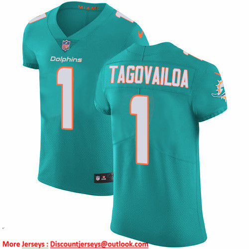 Nike Dolphins #1 Tua Tagovailoa Aqua Green Team Color Men's Stitched NFL Vapor Untouchable Elite Jersey