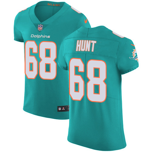 Nike Dolphins #68 Robert Hunt Aqua Green Team Color Men's Stitched NFL Vapor Untouchable Elite Jersey Nike Dolphins #68 Robert Hunt Aqua Green Team Color Men's Stitched NFL Vapor Untouchable Elite Jersey