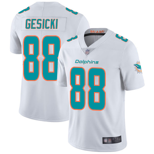 Dolphins #88 Mike Gesicki White Men's Stitched Football Vapor Untouchable Limited Jersey Dolphins #88 Mike Gesicki White Men's Stitched Football Vapor Untouchable Limited Jersey