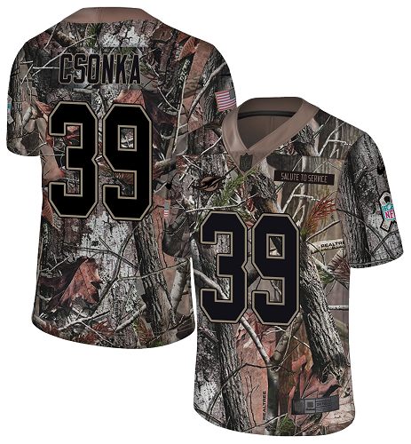 Nike Dolphins #39 Larry Csonka Camo Men's Stitched NFL Limited Rush Realtree Jersey