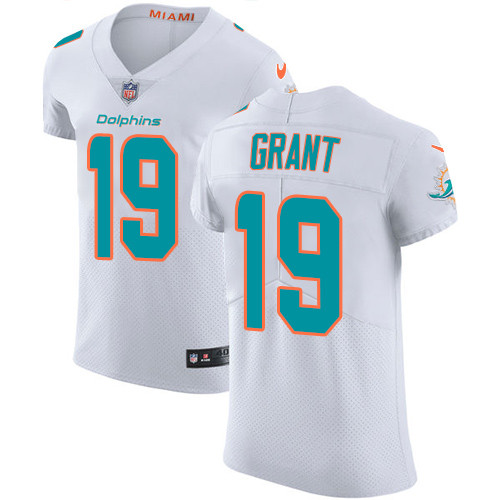 Nike Dolphins #19 Jakeem Grant White Men's Stitched NFL Vapor Untouchable Elite Jersey Nike Dolphins #19 Jakeem Grant White Men's Stitched NFL Vapor Untouchable Elite Jersey