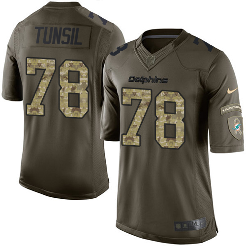 Nike Dolphins #78 Laremy Tunsil Green Men's Stitched NFL Limited Salute to Service Jersey Nike Dolphins #78 Laremy Tunsil Green Men's Stitched NFL Limited Salute to Service Jersey