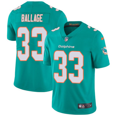 Nike Dolphins #33 Kalen Ballage Aqua Green Team Color Men's Stitched NFL Vapor Untouchable Limited Jersey Nike Dolphins #33 Kalen Ballage Aqua Green Team Color Men's Stitched NFL Vapor Untouchable Limited Jersey