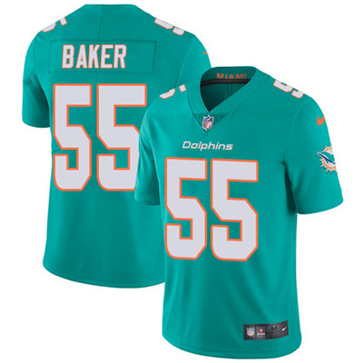 Nike Dolphins #55 Jerome Baker Aqua Green Team Color Men's Stitched NFL Vapor Untouchable Limited Jersey Nike Dolphins #55 Jerome Baker Aqua Green Team Color Men's Stitched NFL Vapor Untouchable Limited Jersey