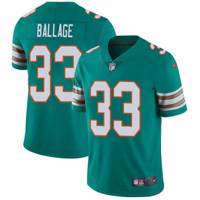 Nike Dolphins #33 Kalen Ballage Aqua Green Alternate Men's Stitched NFL Vapor Untouchable Limited Jersey Nike Dolphins #33 Kalen Ballage Aqua Green Alternate Men's Stitched NFL Vapor Untouchable Limited Jersey