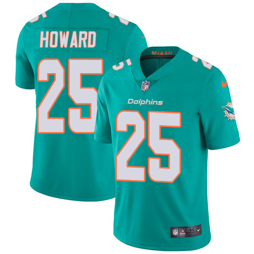 Nike Dolphins #25 Xavien Howard Aqua Green Team Color Men's Stitched NFL Vapor Untouchable Limited Jersey Nike Dolphins #25 Xavien Howard Aqua Green Team Color Men's Stitched NFL Vapor Untouchable Limited Jersey