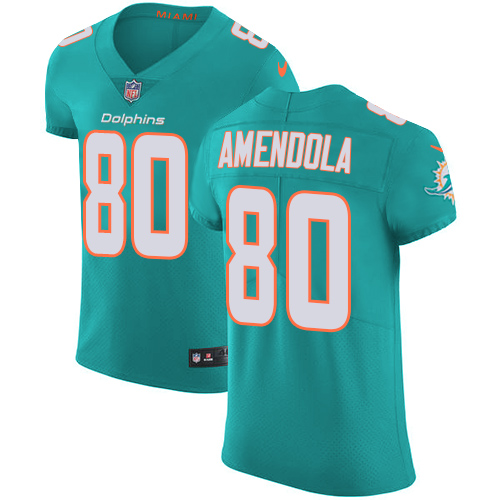 Nike Dolphins #80 Danny Amendola Aqua Green Team Color Men's Stitched NFL Vapor Untouchable Elite Jersey Nike Dolphins #80 Danny Amendola Aqua Green Team Color Men's Stitched NFL Vapor Untouchable Elite Jersey