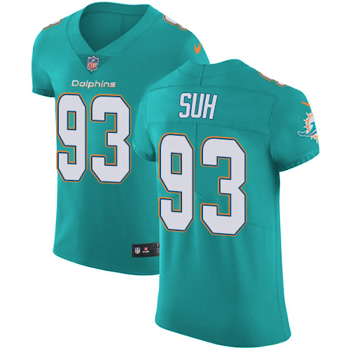 Nike Dolphins #93 Ndamukong Suh Aqua Green Team Color Men's Stitched NFL Vapor Untouchable Elite Jersey Nike Dolphins #93 Ndamukong Suh Aqua Green Team Color Men's Stitched NFL Vapor Untouchable Elite Jersey