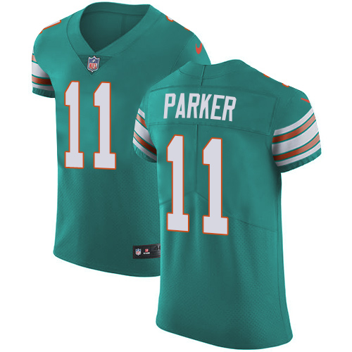 Nike Dolphins #11 DeVante Parker Aqua Green Alternate Men's Stitched NFL Vapor Untouchable Elite Jersey Nike Dolphins #11 DeVante Parker Aqua Green Alternate Men's Stitched NFL Vapor Untouchable Elite Jersey