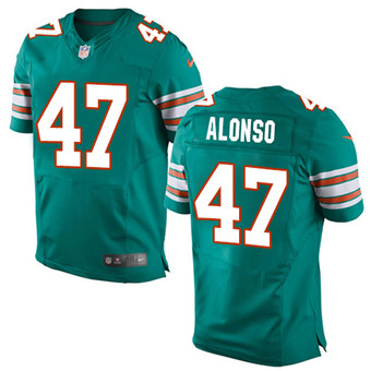 Nike Dolphins #47 Kiko Alonso Aqua Green Alternate Men's Stitched NFL Elite Jersey Nike Dolphins #47 Kiko Alonso Aqua Green Alternate Men's Stitched NFL Elite Jersey