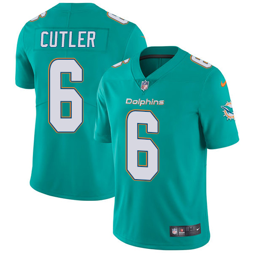 Nike Dolphins #6 Jay Cutler Aqua Green Team Color Men's Stitched NFL Vapor Untouchable Limited Jersey Nike Dolphins #6 Jay Cutler Aqua Green Team Color Men's Stitched NFL Vapor Untouchable Limited Jersey