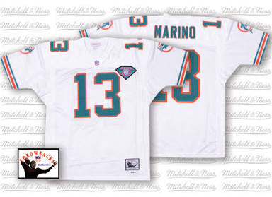 Nike Dolphins #13 Dan Marino White Men Stitched NFL Thowback Jersey