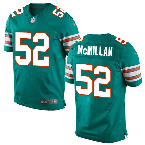 Nike Dolphins #52 Raekwon McMillan Aqua Green Alternate Men's Stitched NFL Elite Jersey Nike Dolphins #52 Raekwon McMillan Aqua Green Alternate Men's Stitched NFL Elite Jersey