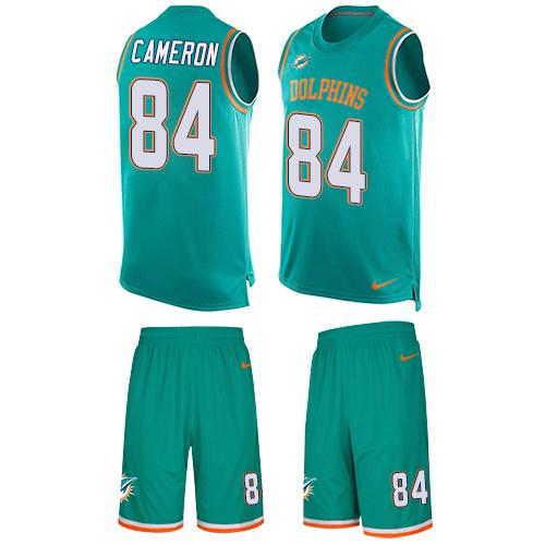 Nike Dolphins #84 Jordan Cameron Aqua Green Team Color Men's Stitched NFL Limited Tank Top Suit Jersey Nike Dolphins #84 Jordan Cameron Aqua Green Team Color Men's Stitched NFL Limited Tank Top Suit Jersey