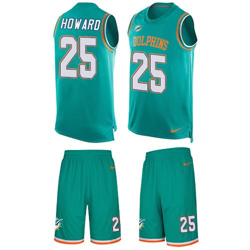 Nike Dolphins #25 Xavien Howard Aqua Green Team Color Men's Stitched NFL Limited Tank Top Suit Jersey Nike Dolphins #25 Xavien Howard Aqua Green Team Color Men's Stitched NFL Limited Tank Top Suit Jersey