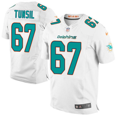 Nike Dolphins #67 Laremy Tunsil White Men's Stitched NFL New Elite Jersey Nike Dolphins #67 Laremy Tunsil White Men's Stitched NFL New Elite Jersey