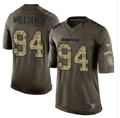 Nike Dolphins #94 Mario Williams Green Men's Stitched NFL Limited Salute to Service Jersey Nike Dolphins #94 Mario Williams Green Men's Stitched NFL Limited Salute to Service Jersey