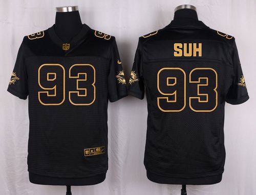 Nike Dolphins #93 Ndamukong Suh Black Men's Stitched NFL Elite Pro Line Gold Collection Jersey Nike Dolphins #93 Ndamukong Suh Black Men's Stitched NFL Elite Pro Line Gold Collection Jersey