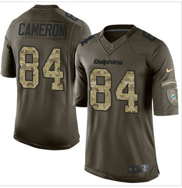 Nike Miami Dolphins #84 Jordan Cameron Green Men's Stitched NFL Limited Salute to Service Jersey Nike Miami Dolphins #84 Jordan Cameron Green Men's Stitched NFL Limited Salute to Service Jersey