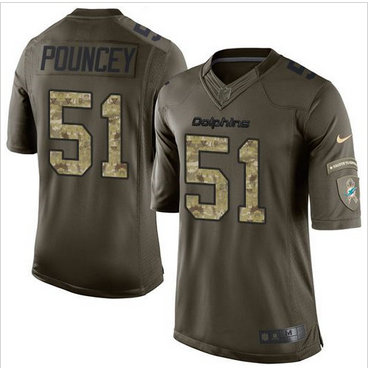 Nike Miami Dolphins #51 Mike Pouncey Green Men's Stitched NFL Limited Salute to Service Jersey Nike Miami Dolphins #51 Mike Pouncey Green Men's Stitched NFL Limited Salute to Service Jersey