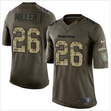 Nike Miami Dolphins #26 Lamar Miller Green Men's Stitched NFL Limited Salute to Service Jersey Nike Miami Dolphins #26 Lamar Miller Green Men's Stitched NFL Limited Salute to Service Jersey