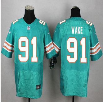 New Miami Dolphins #91 Cameron Wake Aqua Green Alternate Men's Stitched NFL Elite Jersey New Miami Dolphins #91 Cameron Wake Aqua Green Alternate Men's Stitched NFL Elite Jersey