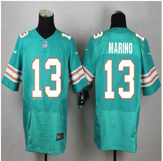 New Miami Dolphins #13 Dan Marino Aqua Green Alternate Men's Stitched NFL Elite Jersey New Miami Dolphins #13 Dan Marino Aqua Green Alternate Men's Stitched NFL Elite Jersey