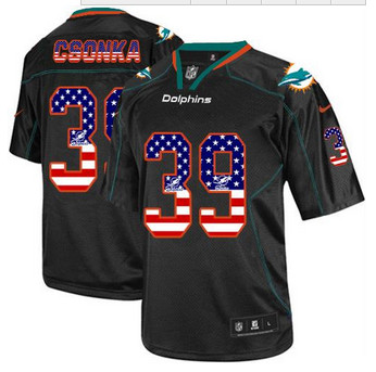 New Miami Dolphins #39 Larry Csonka Black Men''s Stitched NFL Elite USA Flag Fashion Jersey New Miami Dolphins #39 Larry Csonka Black Men''s Stitched NFL Elite USA Flag Fashion Jersey