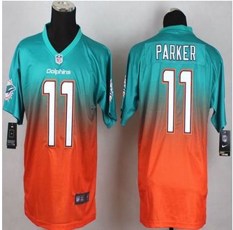 NEW Miami Dolphins #11 DeVante Parker Aqua Green Orange Men's Stitched NFL Elite Fadeaway Fashion Jersey NEW Miami Dolphins #11 DeVante Parker Aqua Green Orange Men's Stitched NFL Elite Fadeaway Fashion Jersey