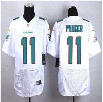 New Miami Dolphins #11 DeVante Parker White Men's Stitched NFL New Elite Jersey New Miami Dolphins #11 DeVante Parker White Men's Stitched NFL New Elite Jersey