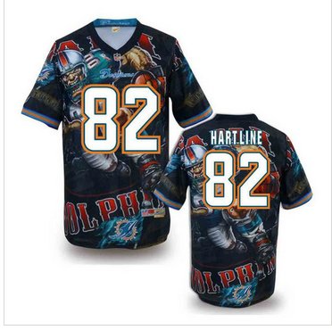 Miami Dolphins #82 HARTLINE Men's Stitched NFL Elite Fanatical Version Jersey (1) Miami Dolphins #82 HARTLINE Men's Stitched NFL Elite Fanatical Version Jersey (1)