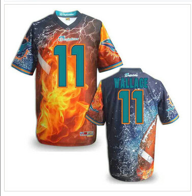 Miami Dolphins #11 WALLACE Men's Stitched NFL Elite Fanatical Version Jersey (9)