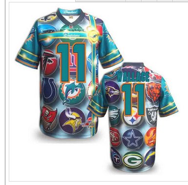 Miami Dolphins #11 WALLACE Men's Stitched NFL Elite Fanatical Version Jersey (8) Miami Dolphins #11 WALLACE Men's Stitched NFL Elite Fanatical Version Jersey (8)