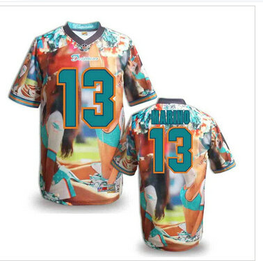 Miami Dolphins #13 MARINO Men's Stitched NFL Elite Fanatical Version Jersey (5)