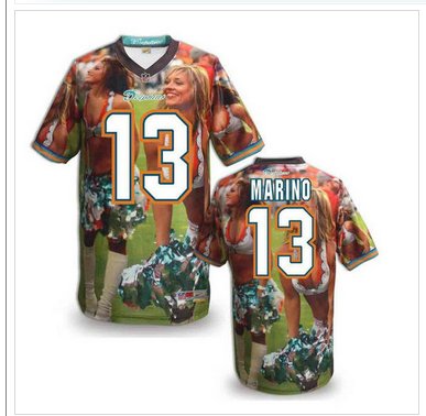 Miami Dolphins #13 MARINO Men's Stitched NFL Elite Fanatical Version Jersey (4)
