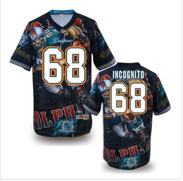 Miami Dolphins #68 INCOGNITO Men's Stitched NFL Elite Fanatical Version Jersey (1)