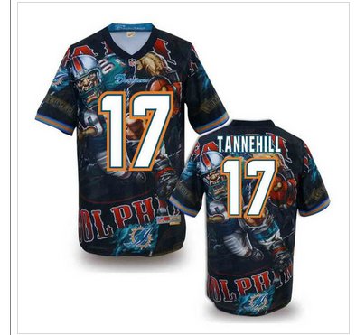 Miami Dolphins #17 TANNEHILL Men's Stitched NFL Elite Fanatical Version Jersey (7)