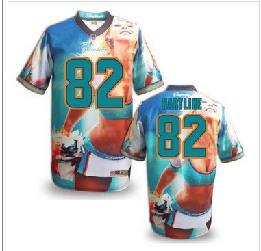 Miami Dolphins #82 HARTLINE Men's Stitched NFL Elite Fanatical Version Jersey (6) Miami Dolphins #82 HARTLINE Men's Stitched NFL Elite Fanatical Version Jersey (6)